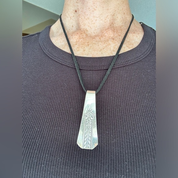 Handmade Silverware Necklace - Picture 4 of 7